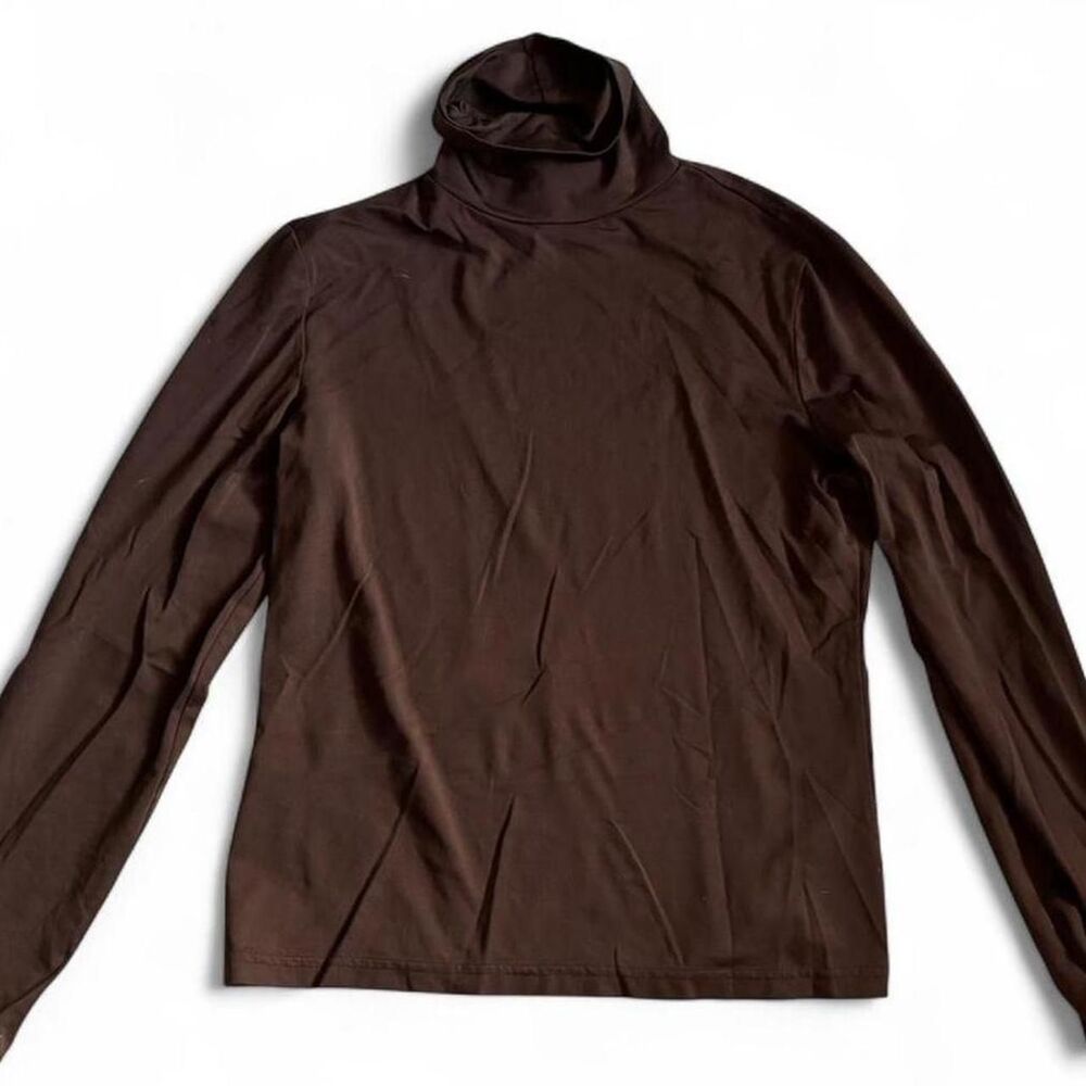 Vintage 90s Y2K Express brown turtleneck top